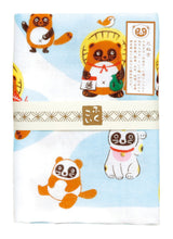 Load image into Gallery viewer, Hand Towel Tenugui Tanuki Fukukoi