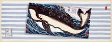 Load image into Gallery viewer, Hand Towel Tenugui Giant Whale Ukiyoe by Kuniyoshi