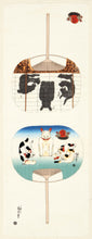 Load image into Gallery viewer, Hand Towel Tenugui Neko Ukiyoe by Kuniyoshi
