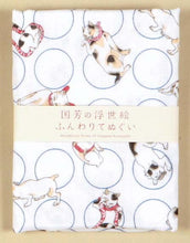 Load image into Gallery viewer, Hand Towel Tenugui Full of Cats Ukiyoe by Kuniyoshi