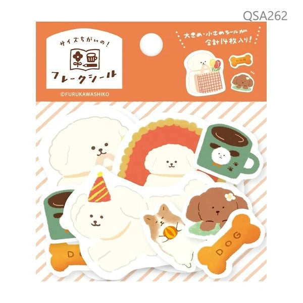 Watashi-biyori Flake sticker Dog