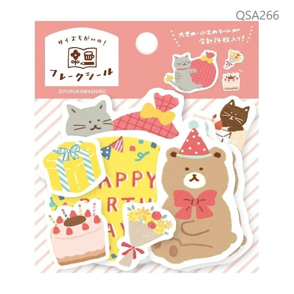 Watashi-biyori Flake sticker Celebration