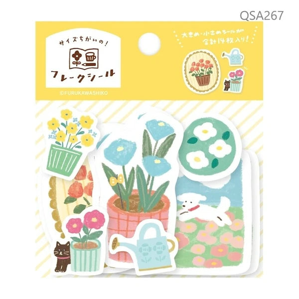 Watashi-biyori Flake sticker Gardening