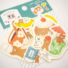 Charger l&#39;image dans la galerie, Watashi-biyori Flake sticker Helping bears

