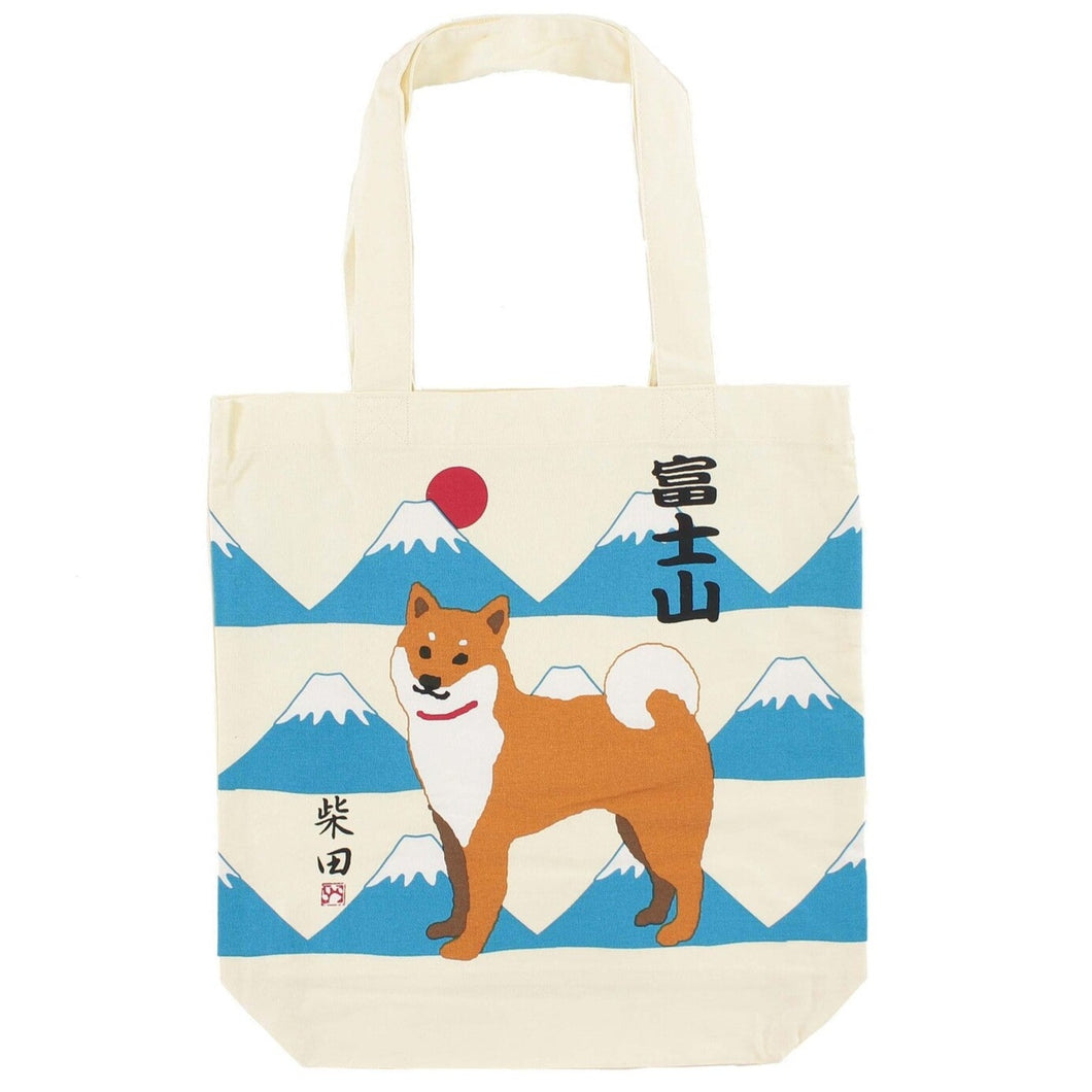 Tote Bag Shiba Dog Fuji Mountain