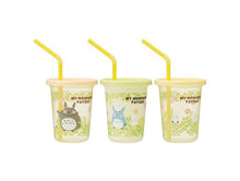 Load image into Gallery viewer, My Neighbor Totoro Plants Straw Attached Tumbler 3 Pcs Set
