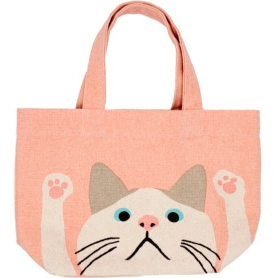 Mini Tote Bag Cat Pink